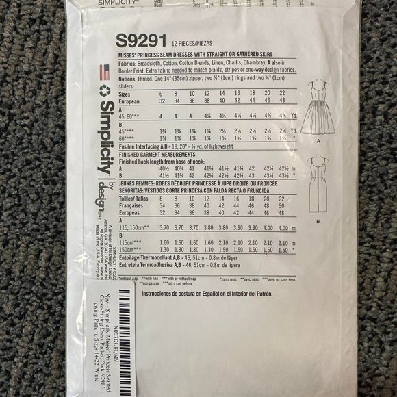 **NEW** Simplicity Size US 14-22 Sewing Pattern S9291 - ""Patterns by Gertie" - Picture 3 of 5